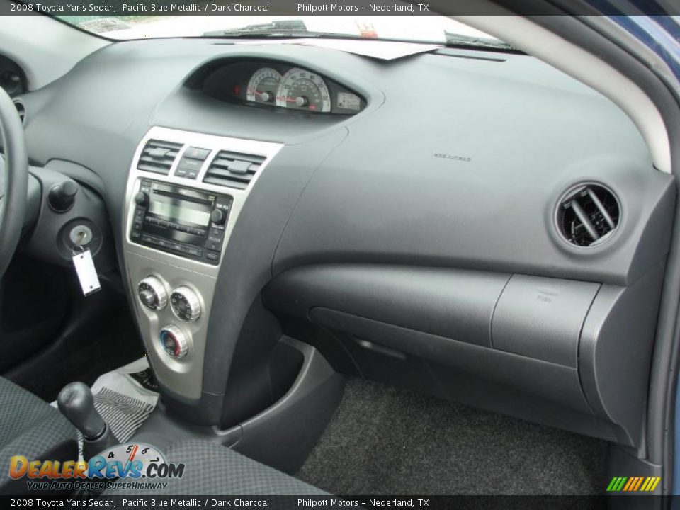 2008 Toyota Yaris Sedan Pacific Blue Metallic / Dark Charcoal Photo #23