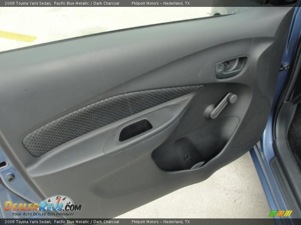 2008 Toyota Yaris Sedan Pacific Blue Metallic / Dark Charcoal Photo #30