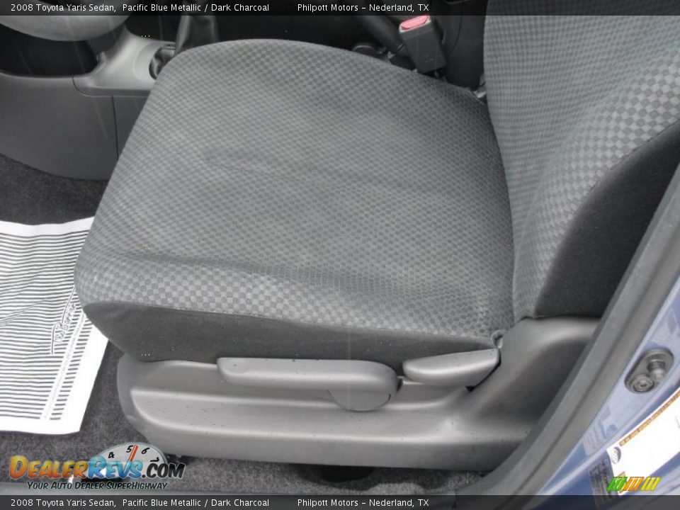 2008 Toyota Yaris Sedan Pacific Blue Metallic / Dark Charcoal Photo #32