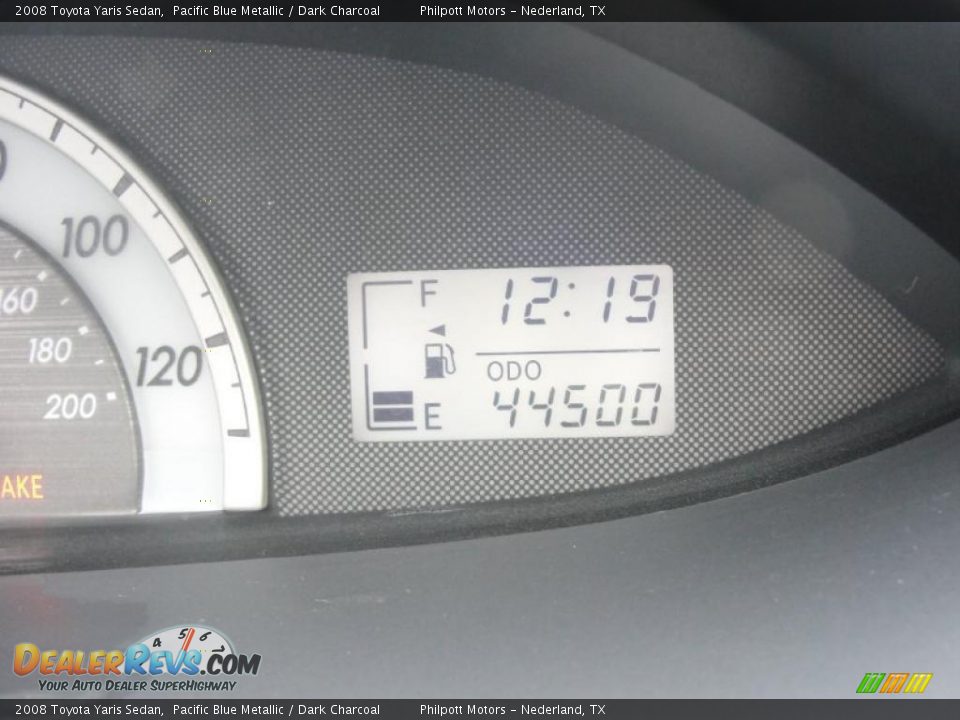 2008 Toyota Yaris Sedan Pacific Blue Metallic / Dark Charcoal Photo #35