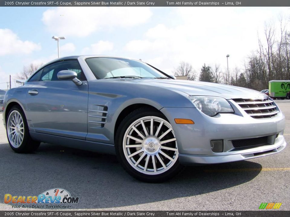 2005 Chrysler Crossfire SRT-6 Coupe Sapphire Silver Blue Metallic / Dark Slate Grey Photo #10