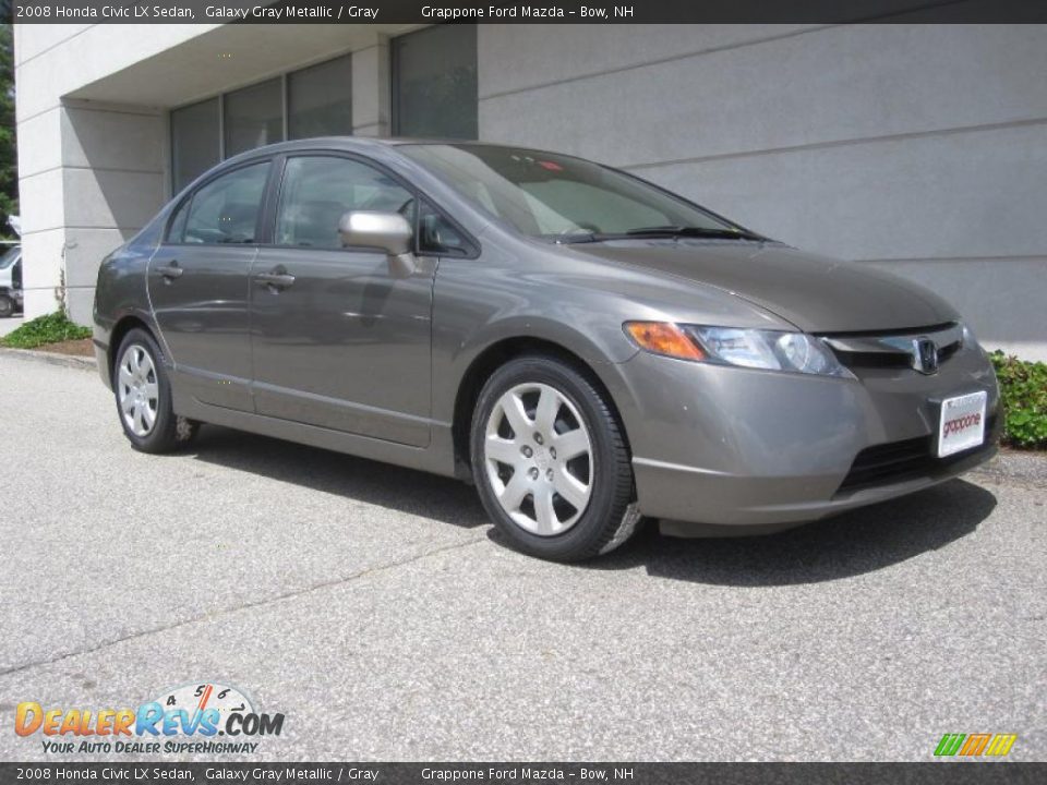 2008 Honda Civic LX Sedan Galaxy Gray Metallic / Gray Photo #1