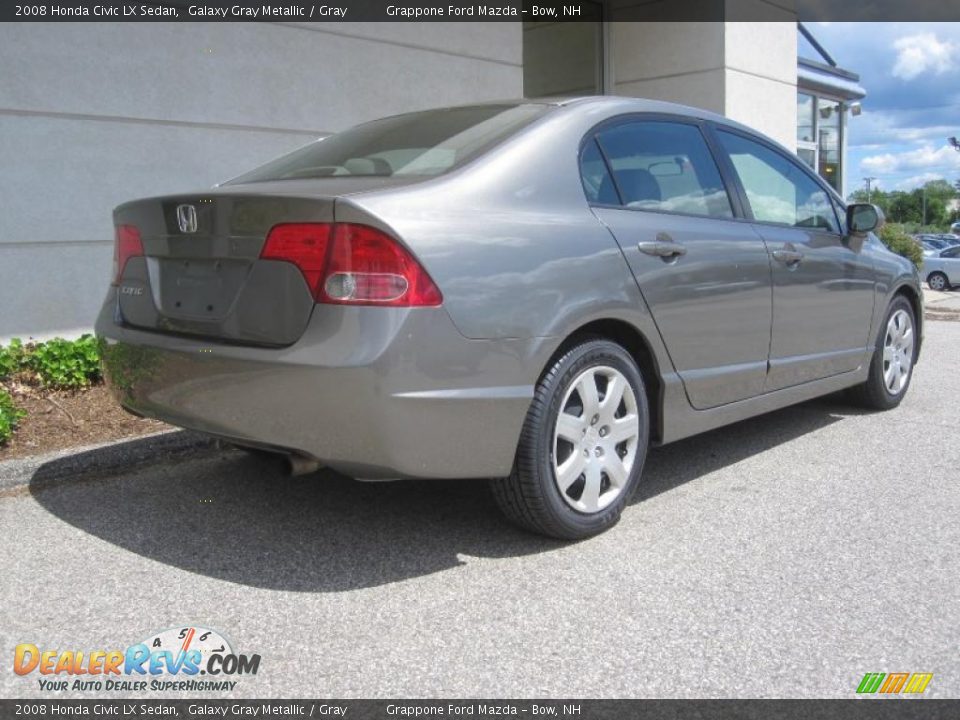 2008 Honda Civic LX Sedan Galaxy Gray Metallic / Gray Photo #3