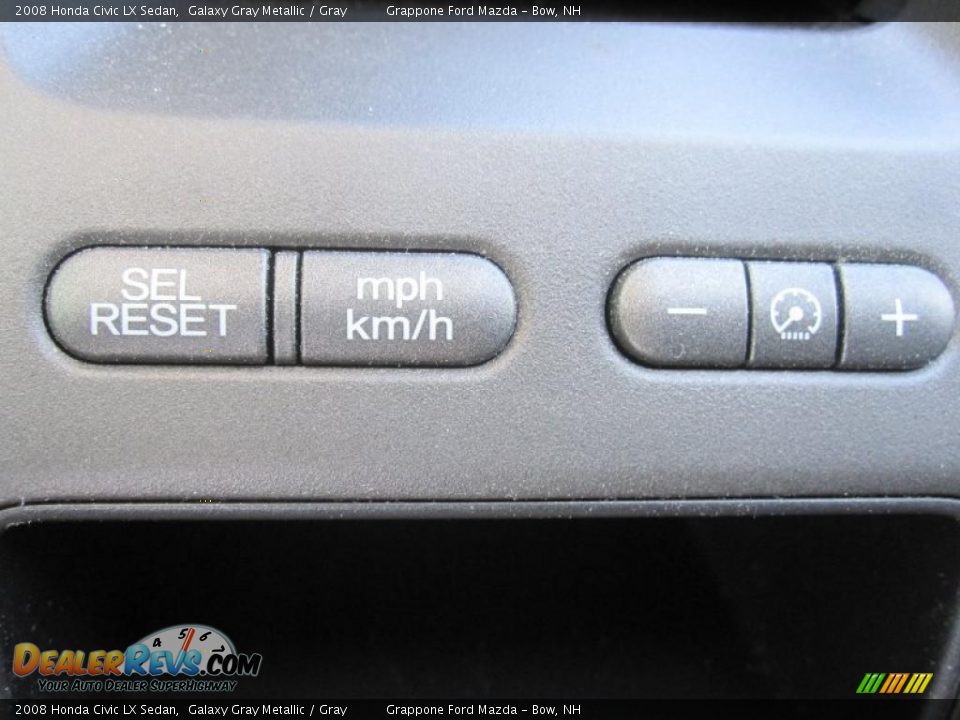 2008 Honda Civic LX Sedan Galaxy Gray Metallic / Gray Photo #9