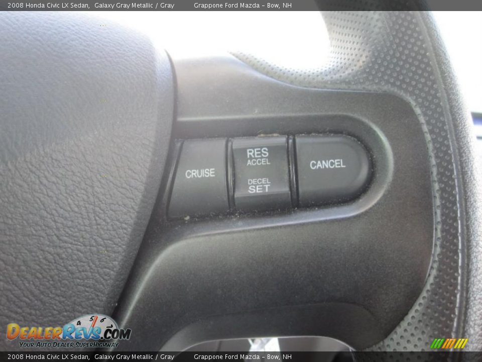 2008 Honda Civic LX Sedan Galaxy Gray Metallic / Gray Photo #10
