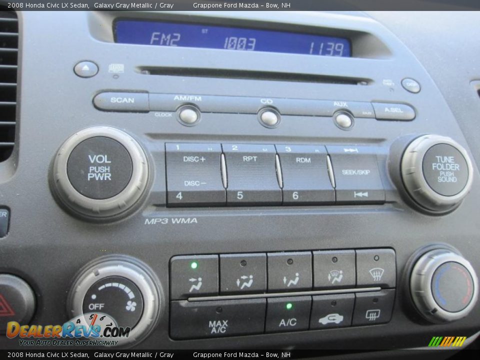 2008 Honda Civic LX Sedan Galaxy Gray Metallic / Gray Photo #11