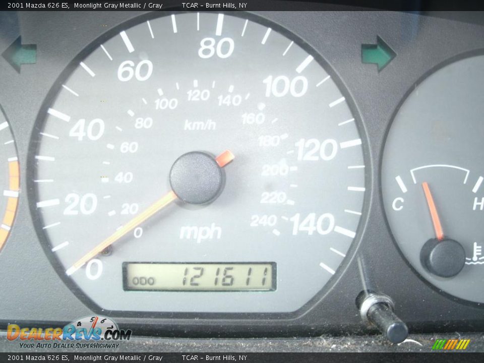 2001 Mazda 626 ES Moonlight Gray Metallic / Gray Photo #11