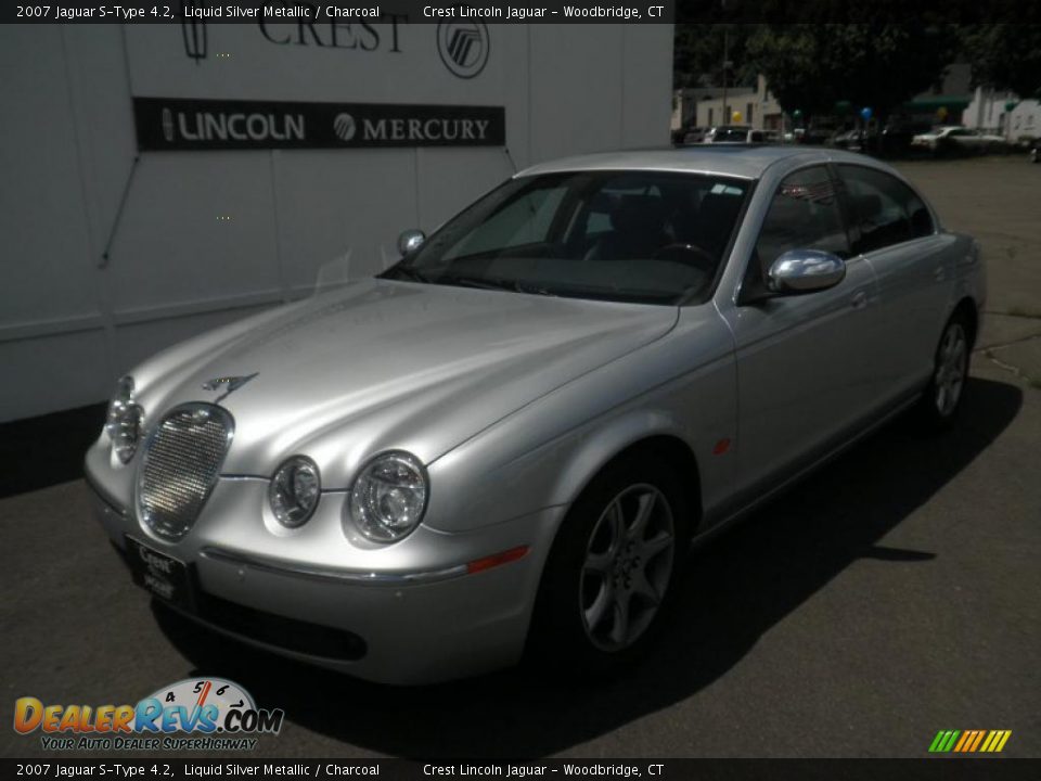 2007 Jaguar S-Type 4.2 Liquid Silver Metallic / Charcoal Photo #1