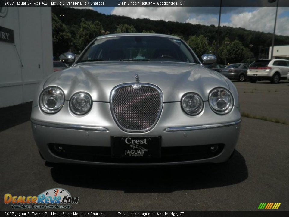 2007 Jaguar S-Type 4.2 Liquid Silver Metallic / Charcoal Photo #2