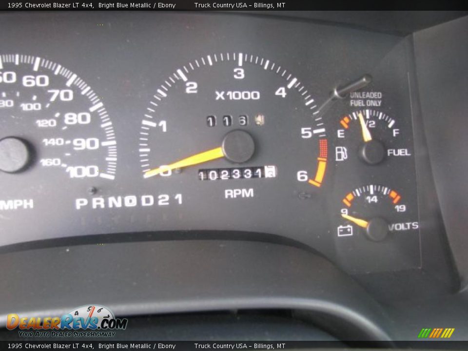 1995 Chevrolet Blazer LT 4x4 Bright Blue Metallic / Ebony Photo #9