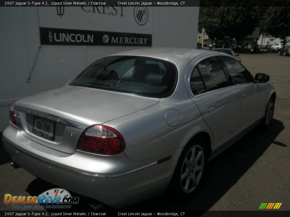 2007 Jaguar S-Type 4.2 Liquid Silver Metallic / Charcoal Photo #4