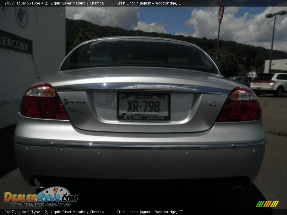 2007 Jaguar S-Type 4.2 Liquid Silver Metallic / Charcoal Photo #5