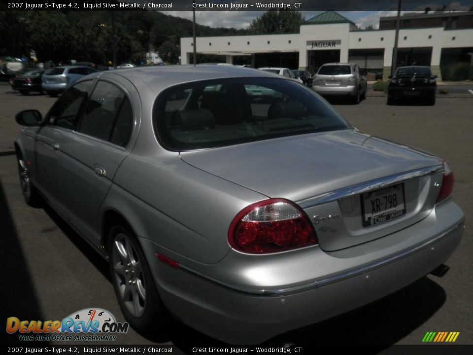2007 Jaguar S-Type 4.2 Liquid Silver Metallic / Charcoal Photo #6