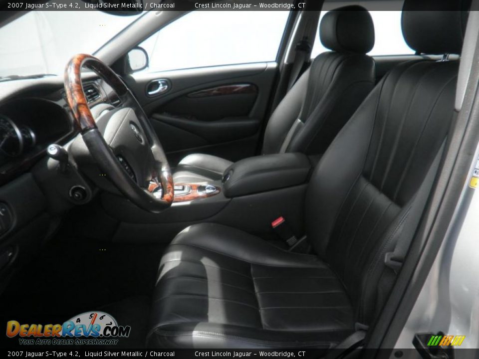 2007 Jaguar S-Type 4.2 Liquid Silver Metallic / Charcoal Photo #8