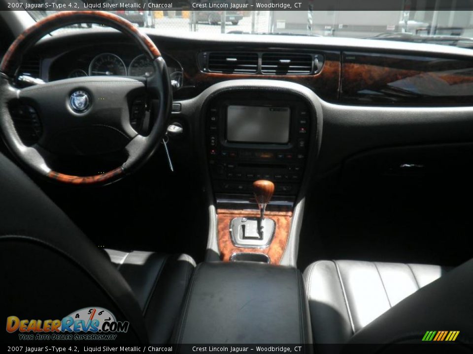 2007 Jaguar S-Type 4.2 Liquid Silver Metallic / Charcoal Photo #10
