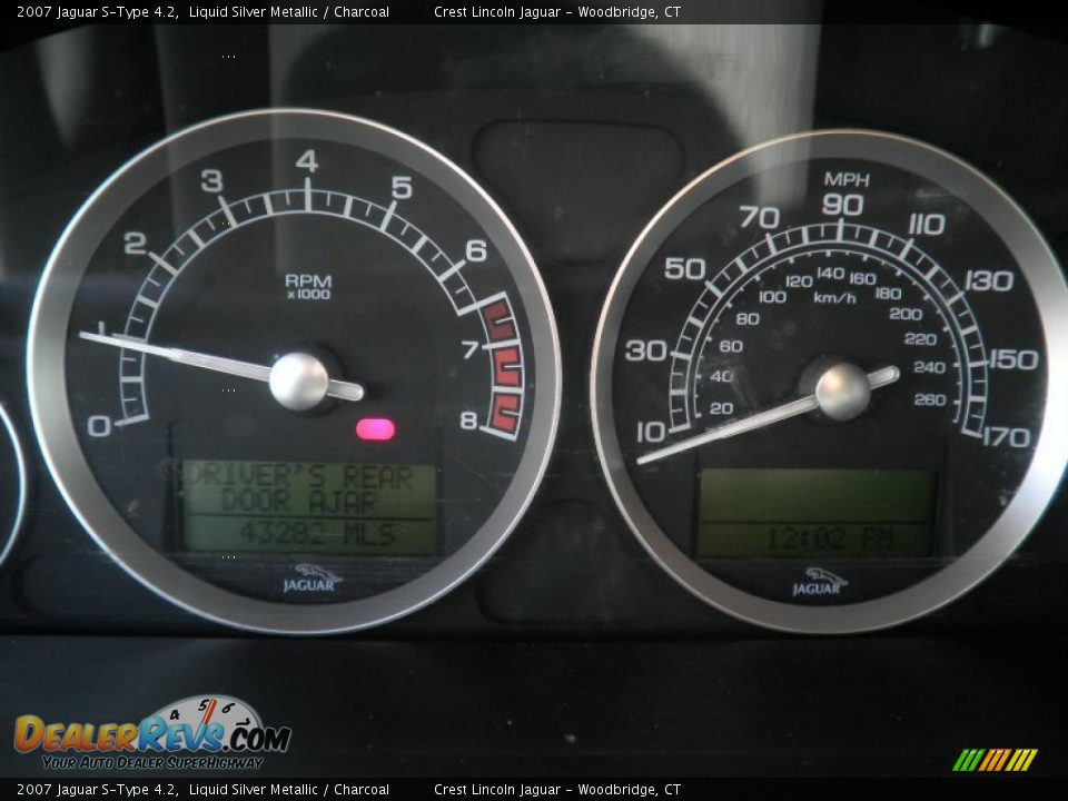 2007 Jaguar S-Type 4.2 Liquid Silver Metallic / Charcoal Photo #12