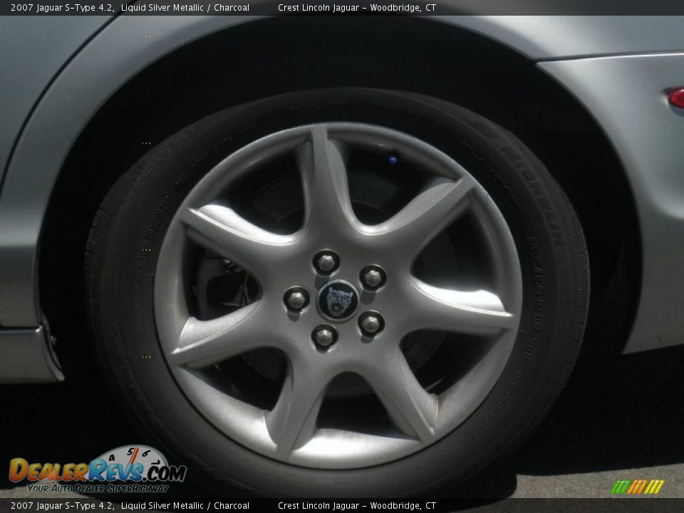 2007 Jaguar S-Type 4.2 Liquid Silver Metallic / Charcoal Photo #14