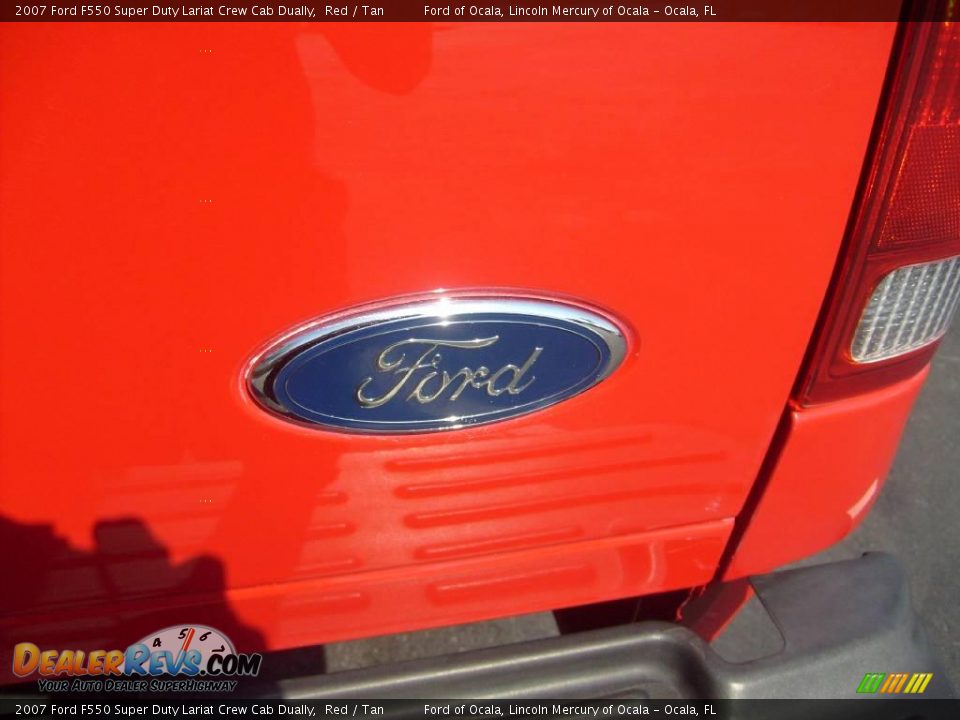 2007 Ford F550 Super Duty Lariat Crew Cab Dually Red / Tan Photo #11