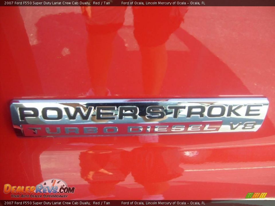 2007 Ford F550 Super Duty Lariat Crew Cab Dually Red / Tan Photo #12