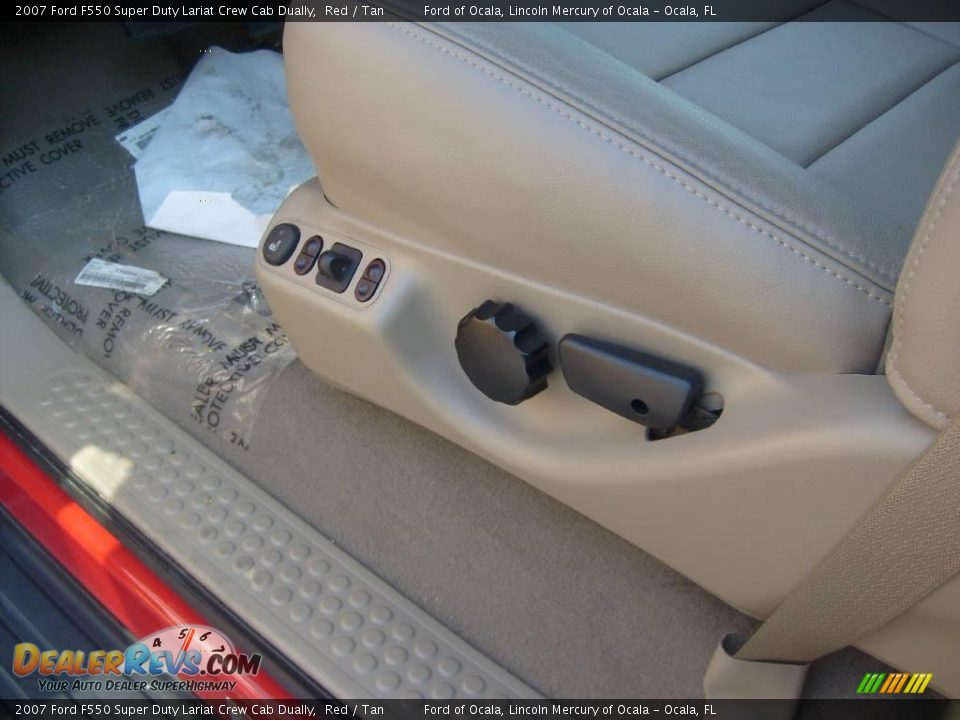 2007 Ford F550 Super Duty Lariat Crew Cab Dually Red / Tan Photo #16