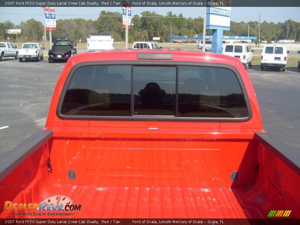 2007 Ford F550 Super Duty Lariat Crew Cab Dually Red / Tan Photo #26