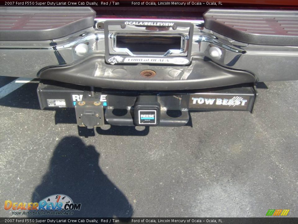 2007 Ford F550 Super Duty Lariat Crew Cab Dually Red / Tan Photo #28