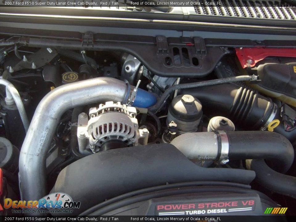 2007 Ford F550 Super Duty Lariat Crew Cab Dually Red / Tan Photo #29