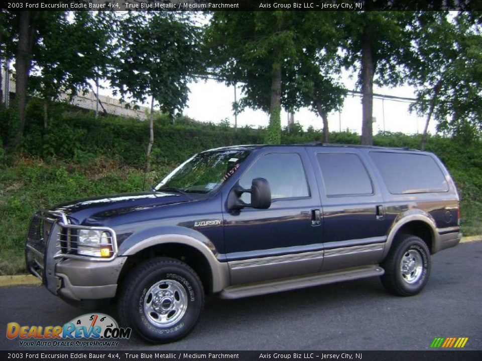 2003 Ford Excursion Eddie Bauer 4x4 True Blue Metallic / Medium Parchment Photo #1
