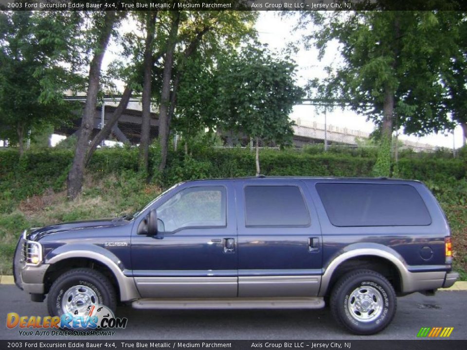 2003 Ford Excursion Eddie Bauer 4x4 True Blue Metallic / Medium Parchment Photo #2