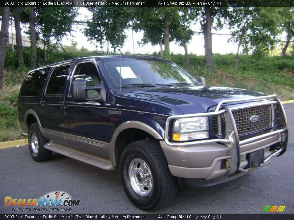 2003 Ford Excursion Eddie Bauer 4x4 True Blue Metallic / Medium Parchment Photo #6