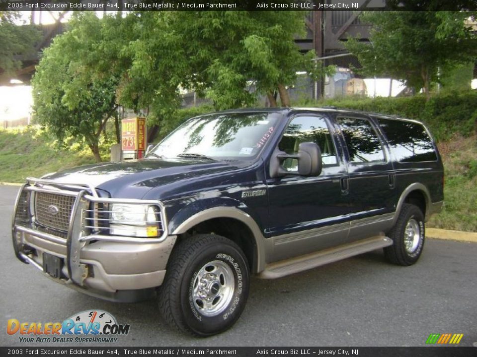 2003 Ford Excursion Eddie Bauer 4x4 True Blue Metallic / Medium Parchment Photo #7