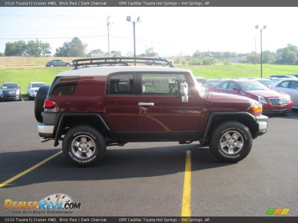 2010 Toyota FJ Cruiser 4WD Brick Red / Dark Charcoal Photo #3