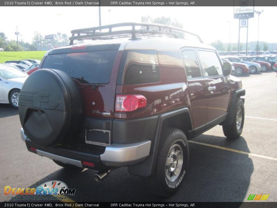 2010 Toyota FJ Cruiser 4WD Brick Red / Dark Charcoal Photo #6