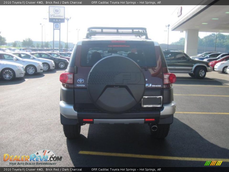 2010 Toyota FJ Cruiser 4WD Brick Red / Dark Charcoal Photo #8