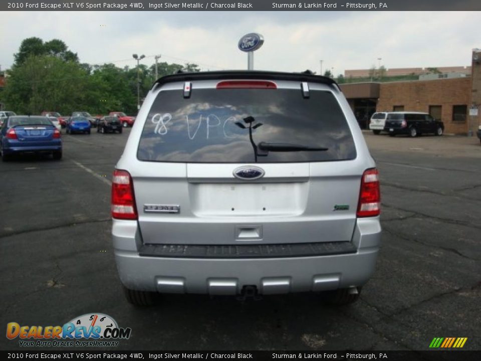 2010 Ford Escape XLT V6 Sport Package 4WD Ingot Silver Metallic / Charcoal Black Photo #4