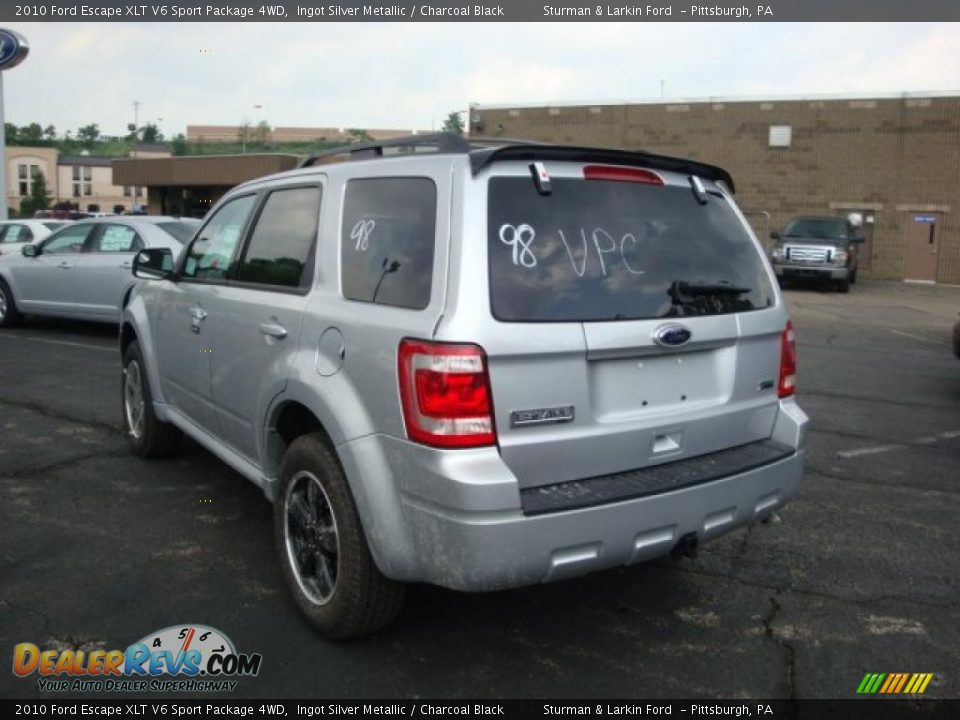 2010 Ford Escape XLT V6 Sport Package 4WD Ingot Silver Metallic / Charcoal Black Photo #5