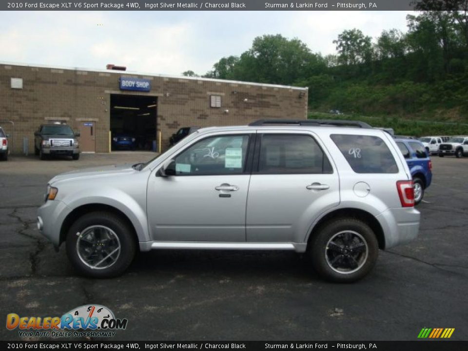 2010 Ford Escape XLT V6 Sport Package 4WD Ingot Silver Metallic / Charcoal Black Photo #6