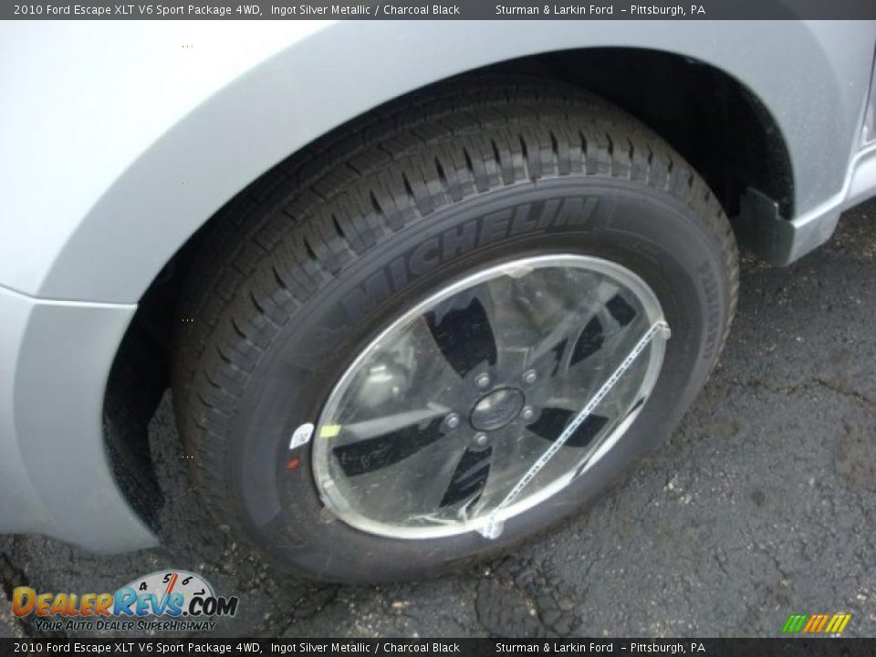 2010 Ford Escape XLT V6 Sport Package 4WD Ingot Silver Metallic / Charcoal Black Photo #9