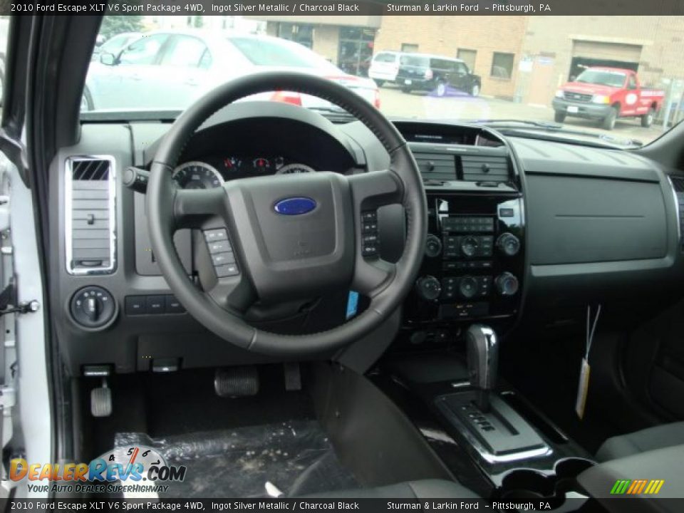 2010 Ford Escape XLT V6 Sport Package 4WD Ingot Silver Metallic / Charcoal Black Photo #12
