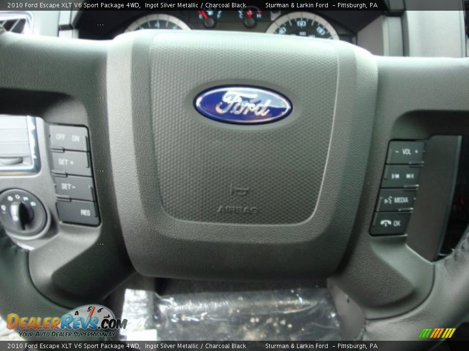 2010 Ford Escape XLT V6 Sport Package 4WD Ingot Silver Metallic / Charcoal Black Photo #17