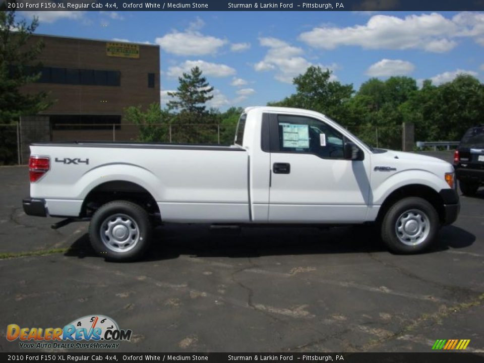 2010 Ford F150 XL Regular Cab 4x4 Oxford White / Medium Stone Photo #2