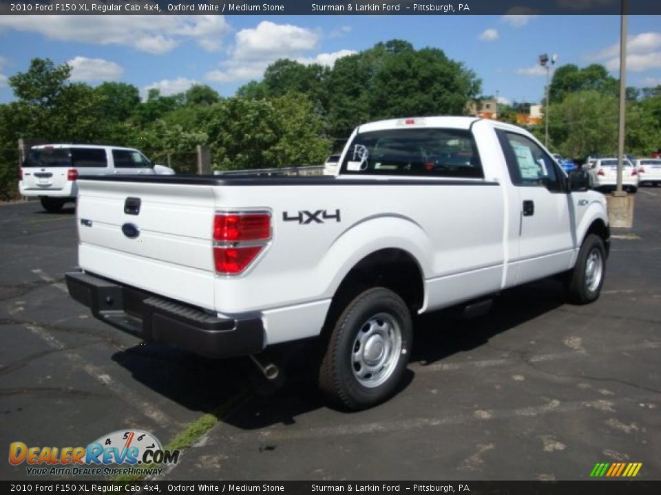 2010 Ford F150 XL Regular Cab 4x4 Oxford White / Medium Stone Photo #3