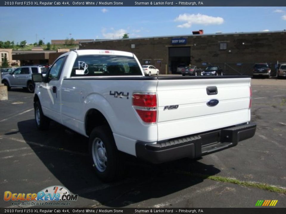 2010 Ford F150 XL Regular Cab 4x4 Oxford White / Medium Stone Photo #5