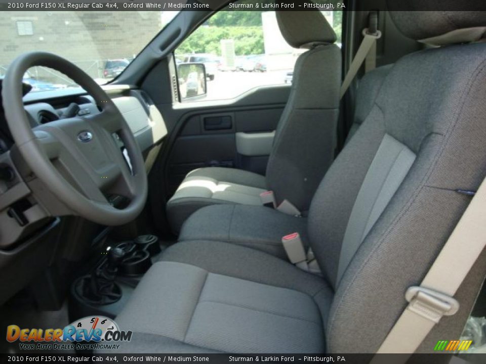 2010 Ford F150 XL Regular Cab 4x4 Oxford White / Medium Stone Photo #7