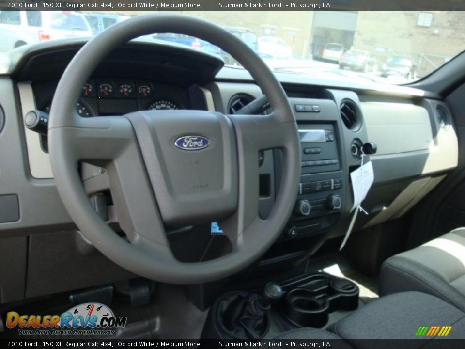 2010 Ford F150 XL Regular Cab 4x4 Oxford White / Medium Stone Photo #14