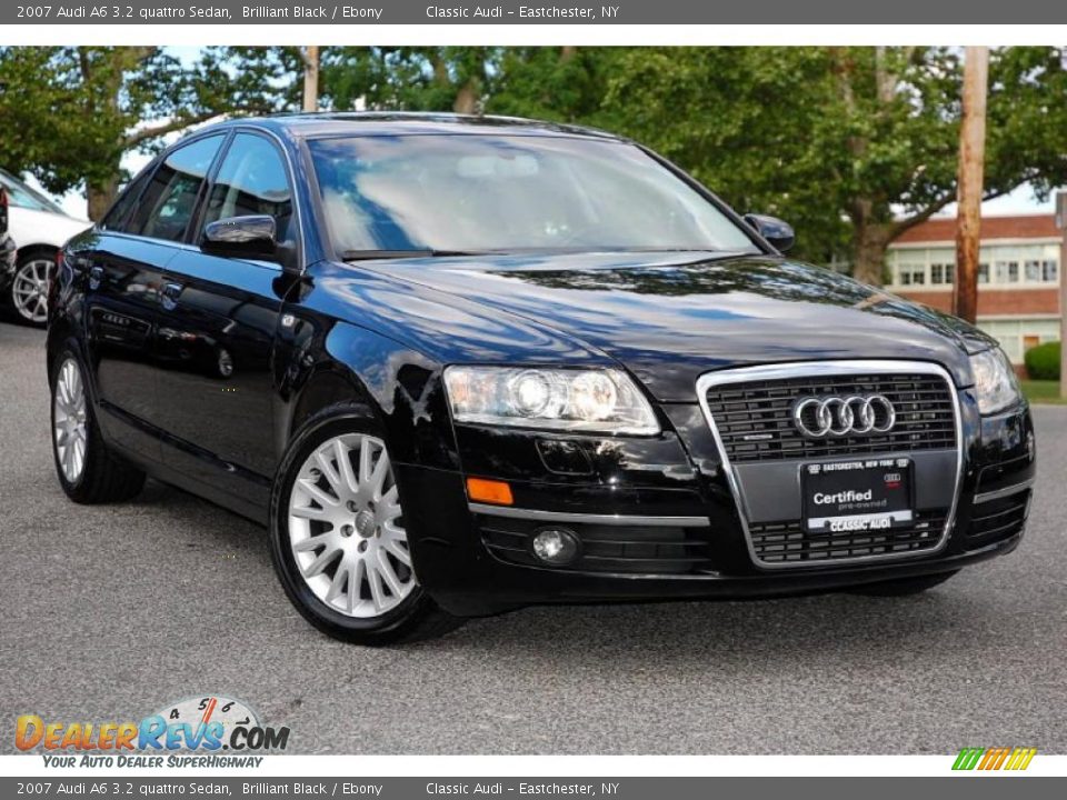 2007 Audi A6 3.2 quattro Sedan Brilliant Black / Ebony Photo #7