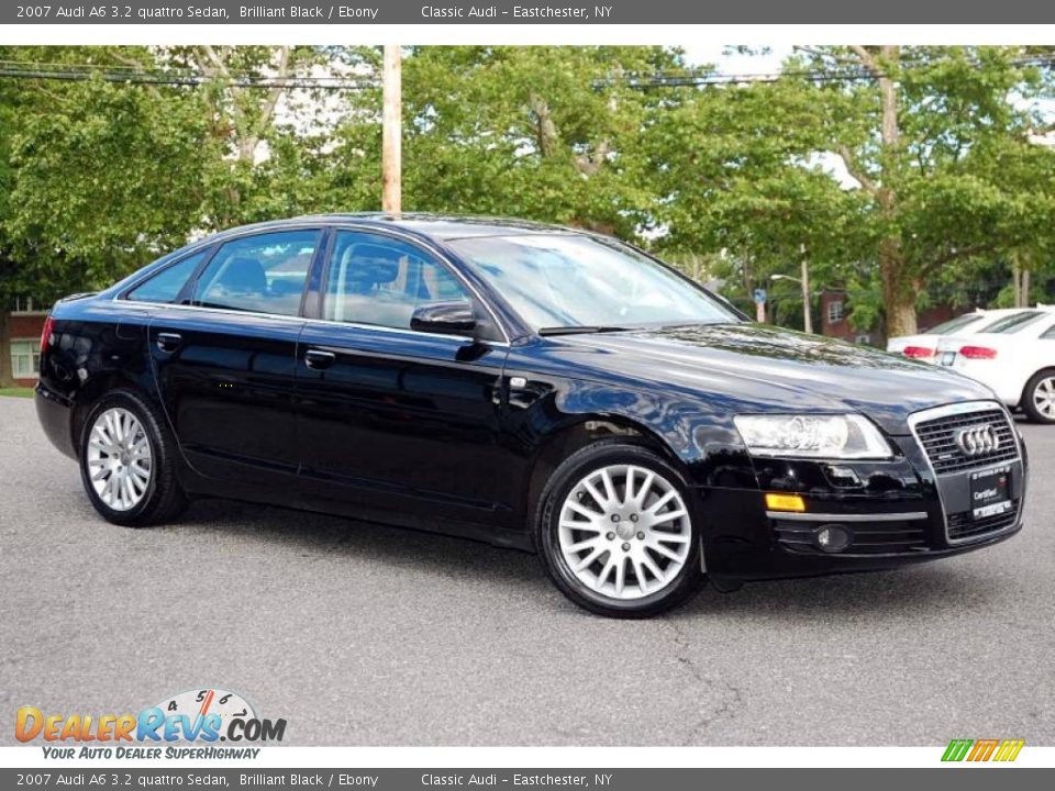 2007 Audi A6 3.2 quattro Sedan Brilliant Black / Ebony Photo #8