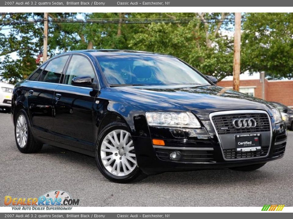 2007 Audi A6 3.2 quattro Sedan Brilliant Black / Ebony Photo #10