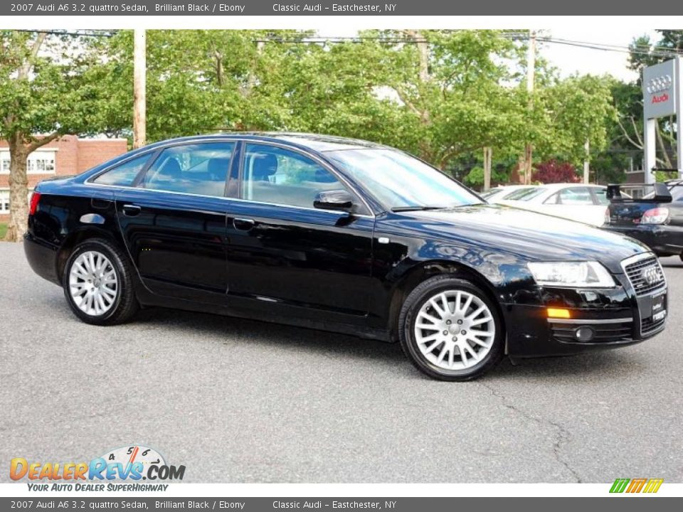 2007 Audi A6 3.2 quattro Sedan Brilliant Black / Ebony Photo #11