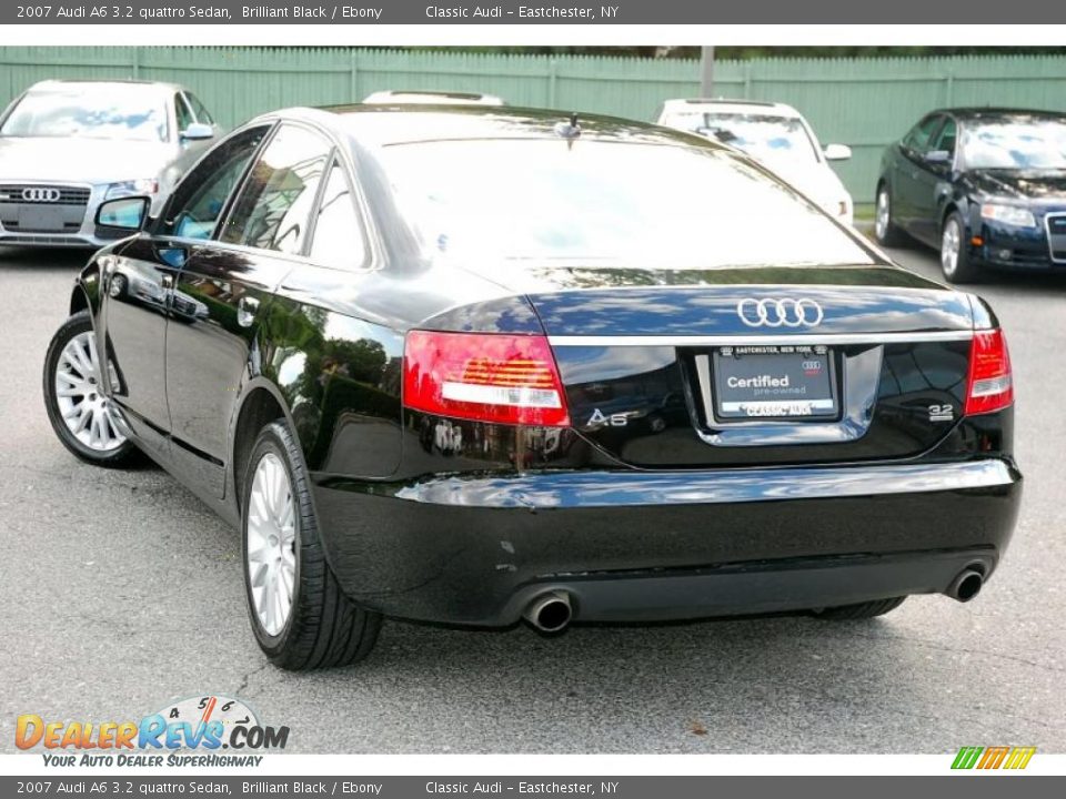 2007 Audi A6 3.2 quattro Sedan Brilliant Black / Ebony Photo #13